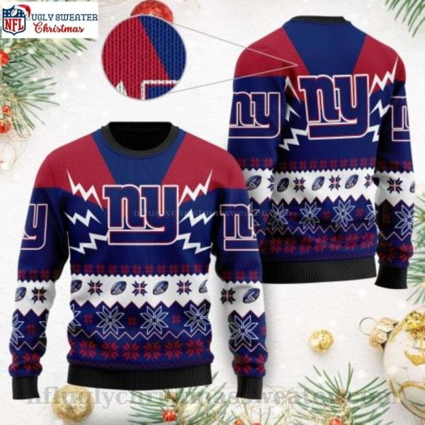 NFL Football Team New York Giants Logo Symbol Ugly Christmas Sweater