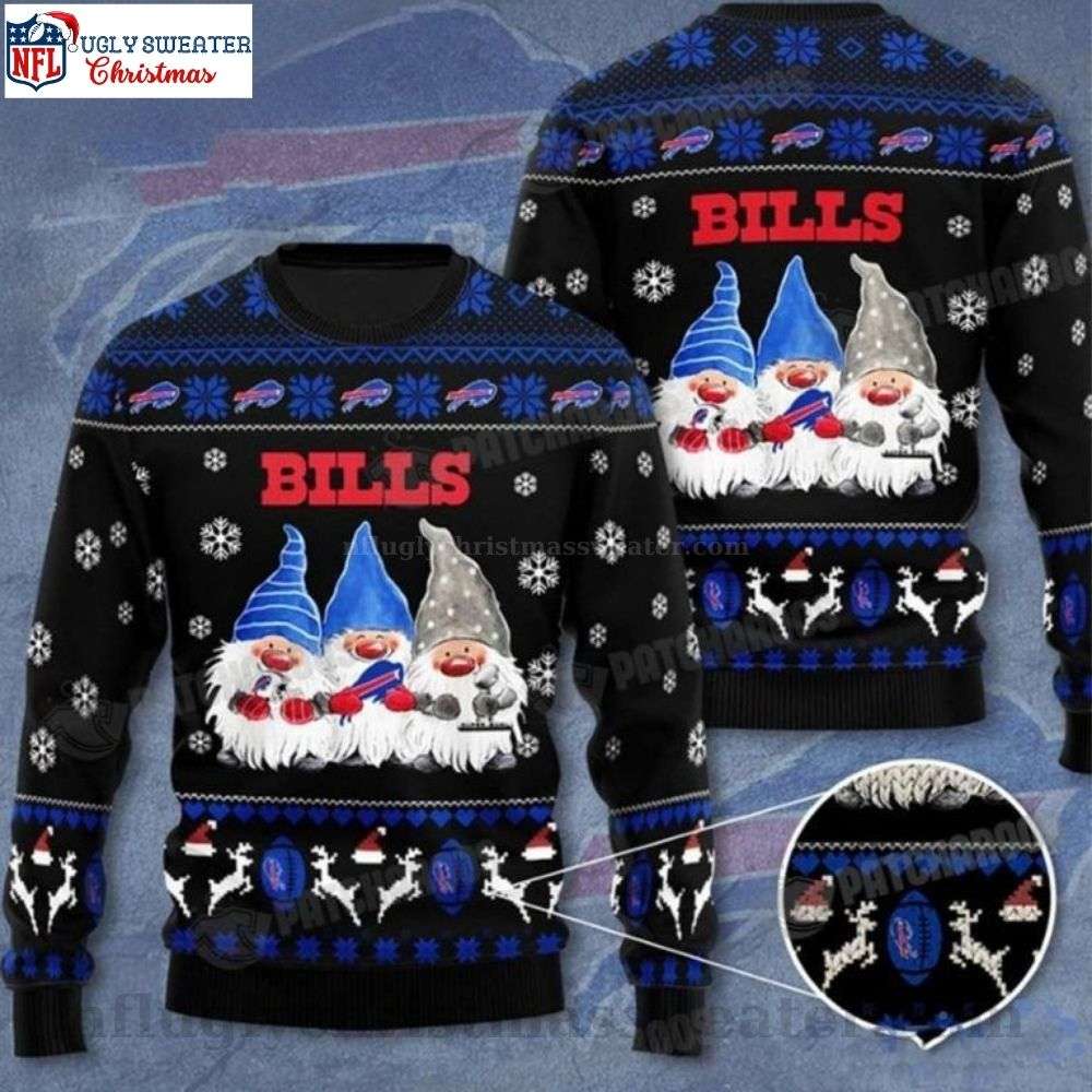 NFL Gnomes Buffalo Bills Ugly Christmas Sweater - Perfect Gift for Fans