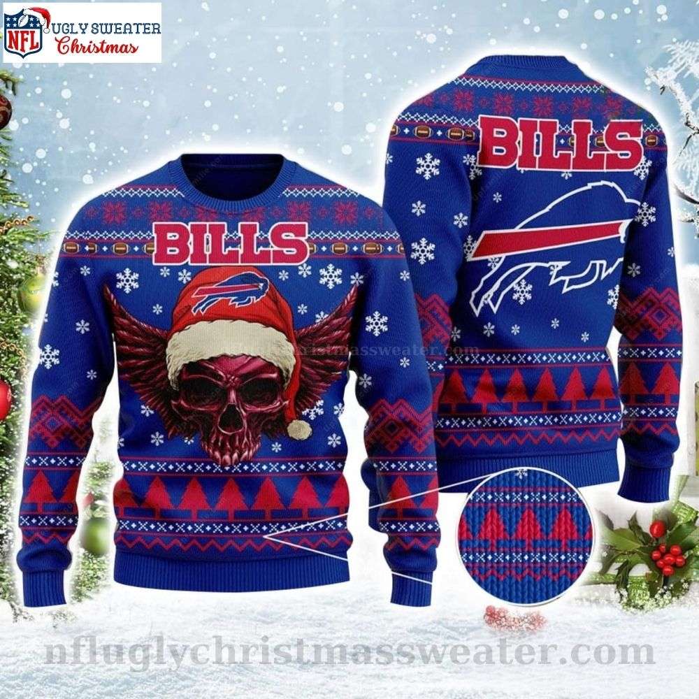 NFL Golden Skull Buffalo Bills Ugly Christmas Sweater