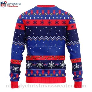 NFL Ho Ho Ho Mickey Buffalo Bills Logo Ugly Christmas Sweater 2