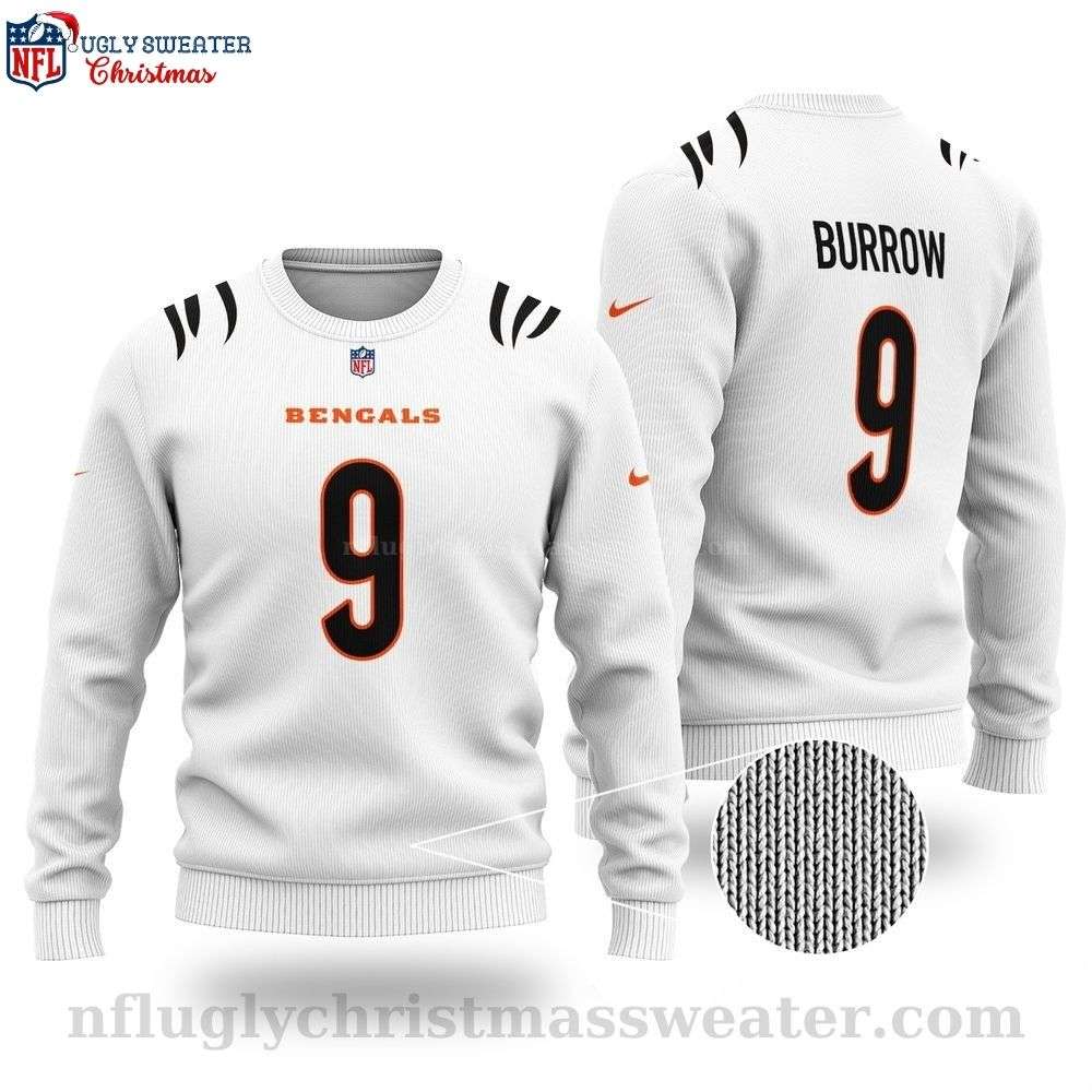 NFL Joe Burrow Player Cincinnati Bengals Ugly Sweater - Unique Gift For Fans