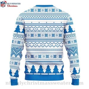 NFL Lions Ugly Christmas Sweater Skull Flower Graphic Edition 2