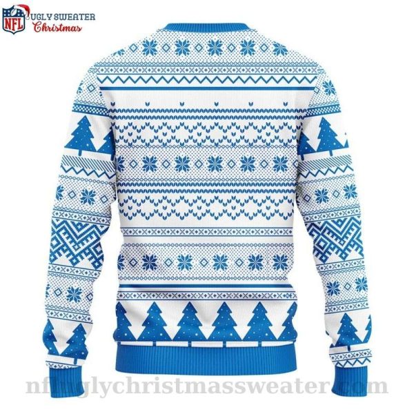 NFL Lions Ugly Christmas Sweater – Skull Flower Graphic Edition
