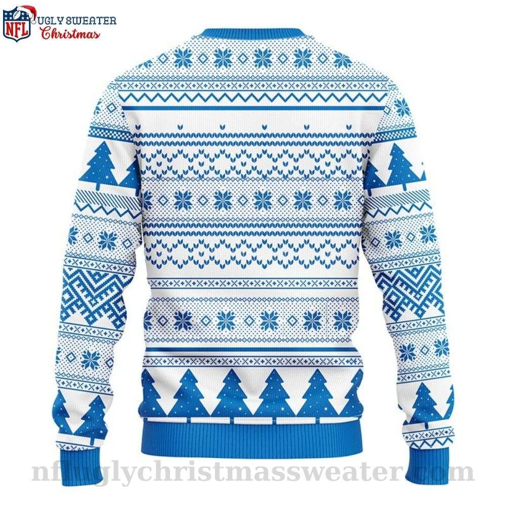 NFL Lions Ugly Christmas Sweater - Skull Flower Graphic Edition