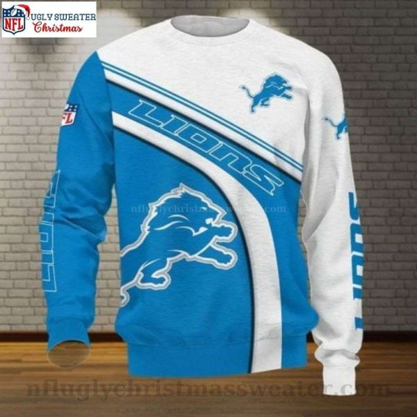 NFL Lions Ugly Sweater – Festive Detroit Lions Logo For Fans