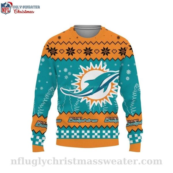 NFL Miami Dolphins Christmas Sweater – Iconic Logo Holiday Attire