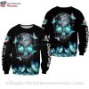 NFL Miami Dolphins Skull And Blue Rose Ugly Christmas Sweater