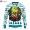 NFL Miami Dolphins Snoopy Dabbing Peanuts Ugly Christmas Sweater