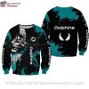 NFL Miami Dolphins Ugly Christmas Sweater – Skull Rose Graphic
