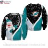 NFL Miami Dolphins Ugly Sweater – Dolphins Logo With Winter Pine
