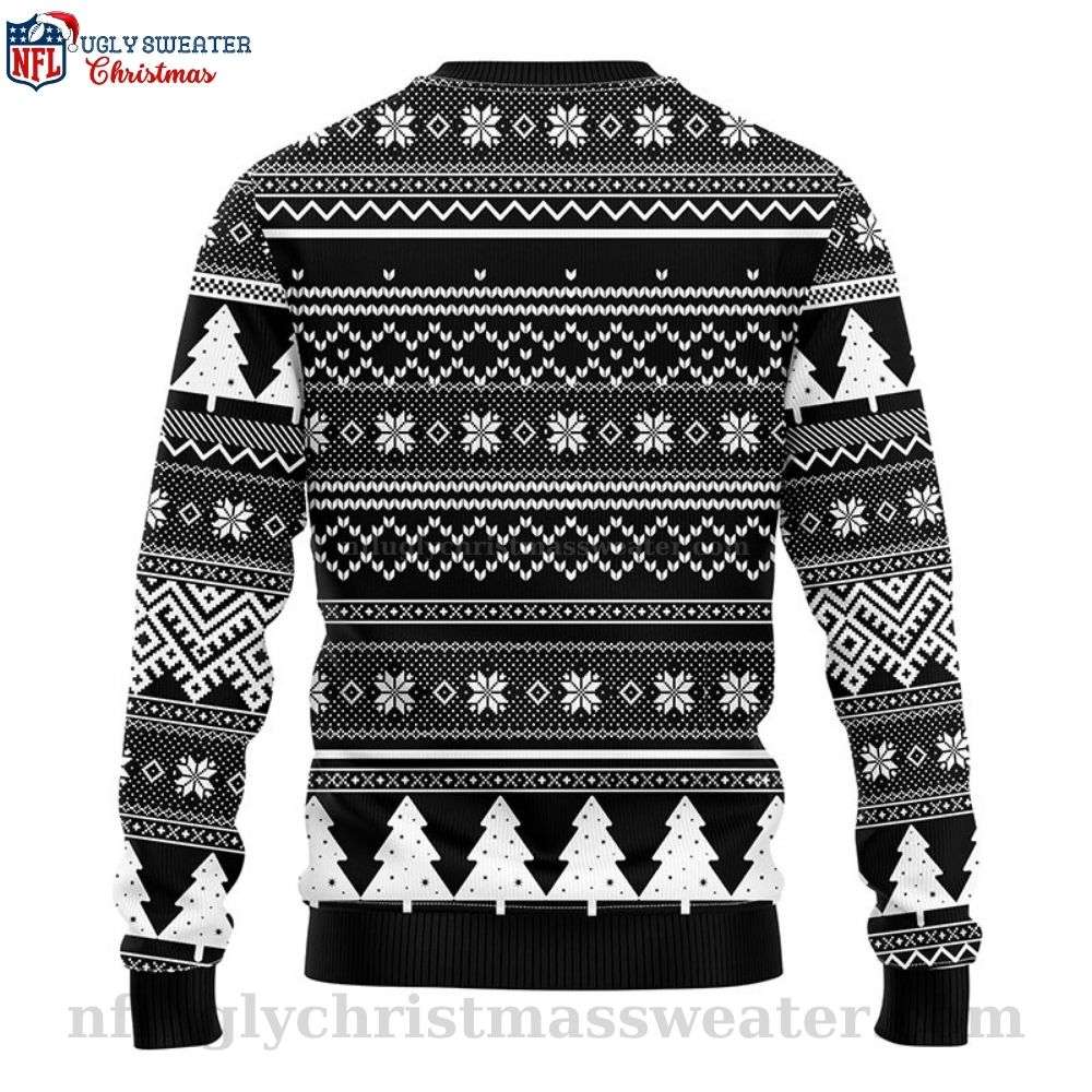 NFL Oakland Raiders Snoopy Dog And Pine Tree Christmas Ugly Sweater - A Unique Gift
