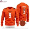 Personalized Cincinnati Bengals Frosty Festivities Ugly Christmas Sweater
