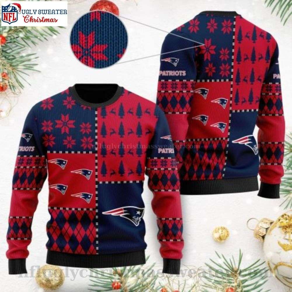 NFL Patriots Ugly Christmas Sweater - Cheerful Holiday Designs For Fans