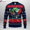 NFL Patriots Ugly Sweater Logo Print Beating Curve 3D Pattern