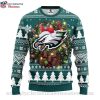 NFL Philadelphia Eagles Logo Checkered Flannel Design Men’s Eagles Christmas Sweater