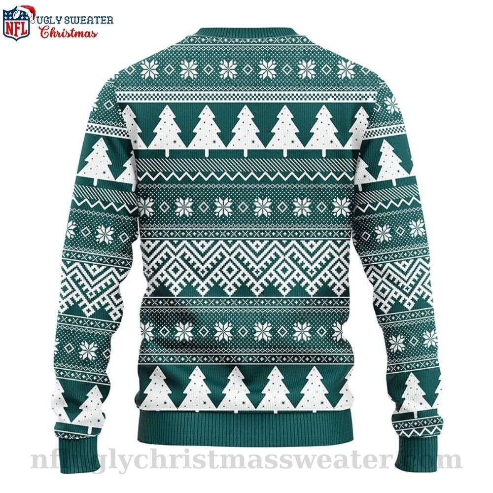 NFL Philadelphia Eagles Ugly Christmas Sweater - Logo Print With Festive Touch