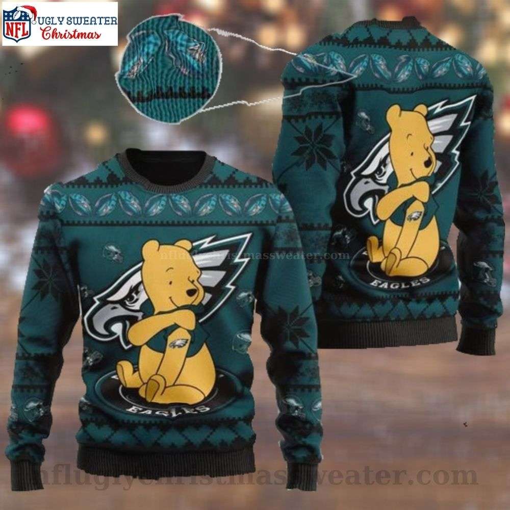 NFL Philadelphia Eagles Winnie The Pooh Bear Ugly Christmas Sweater