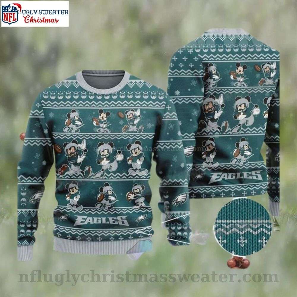 NFL Philadelphia Mickey Mouse Men's Eagles Christmas Sweater
