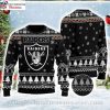 NFL Logo Print Raiders Ugly Christmas Sweater – Armor Gray Edition