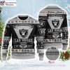 NFL Raiders Ugly Christmas Sweater – Celebrate With Christmas Hat Skulls
