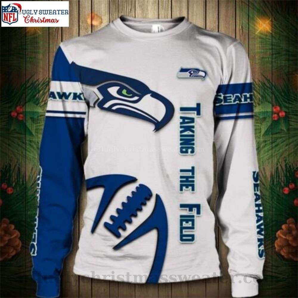 NFL Seattle Seahawks Taking The Field Ugly Christmas Sweater