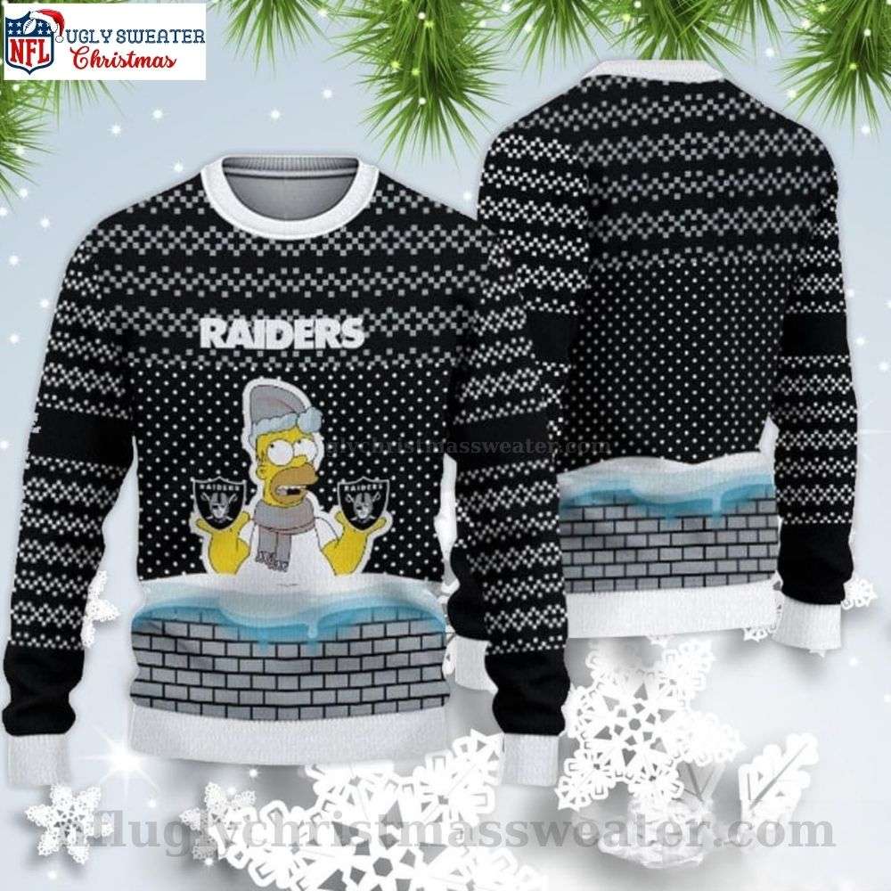 NFL Simpson Las Vegas Raiders Ugly Christmas Sweater - Perfect Gift For Him
