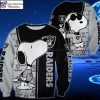 NFL Raiders Ugly Christmas Sweater Pine Tree And Snowflakes – Custom Name And Number