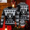 NFL Ugly Christmas Sweater with Raiders Logo Print – Perfect Gift for Him – Custom Name And Number Edition