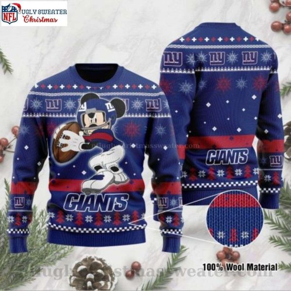 New York Giants Ugly Sweater – Mickey Mouse Graphic