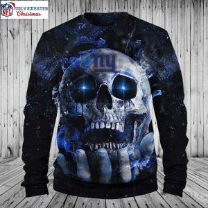 New York Giants Ugly Xmas Sweater Skull Edition Unique Gift For Fans 1