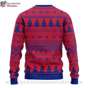 Ny Giants Christmas Sweater Featuring Christmas Tree Ball Graphic 2