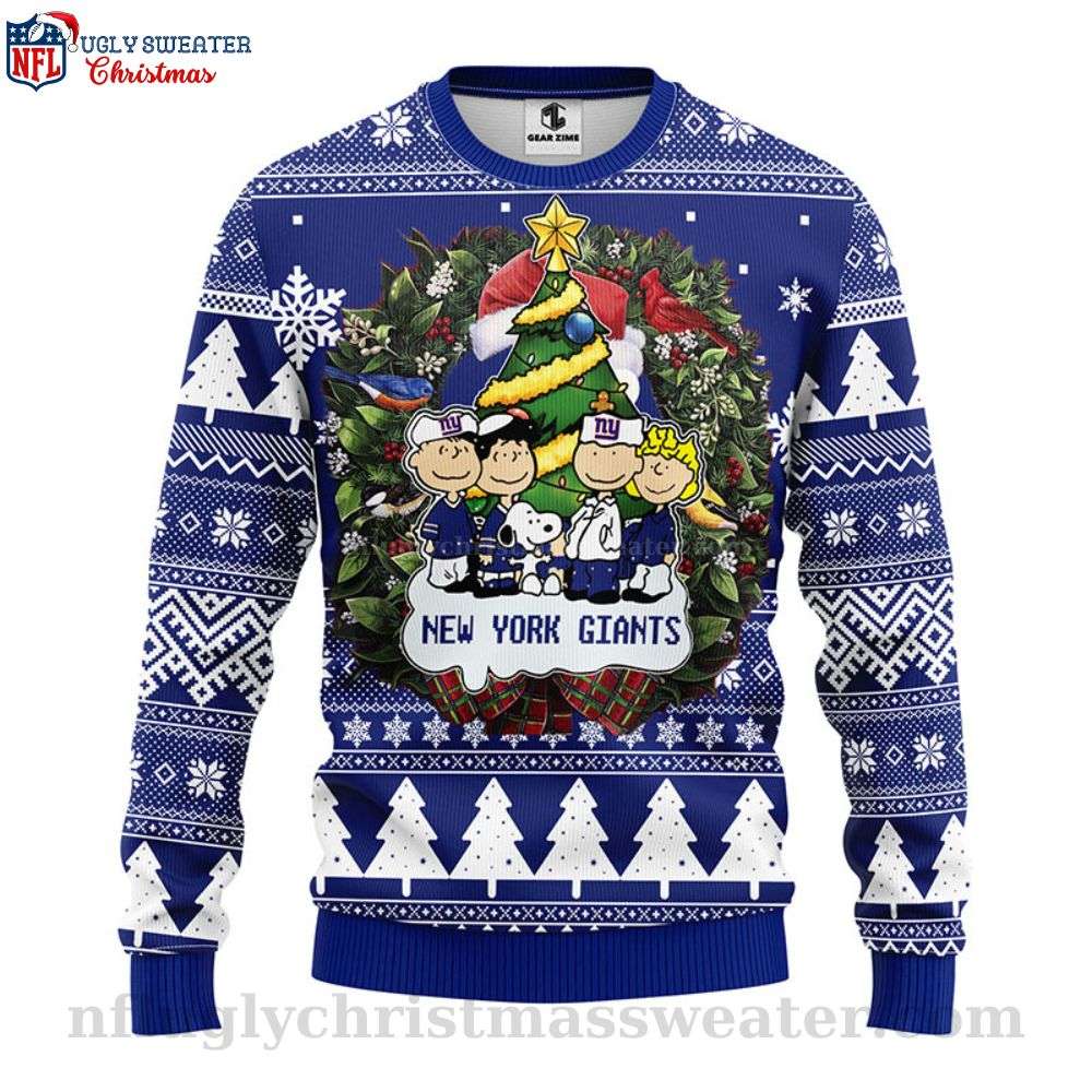 Ny Giants Gifts For Him - Snoopy Dog Ugly Christmas Sweater