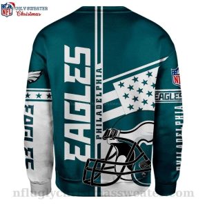 Outstanding Eagles Pride NFL Philadelphia Eagles Logo Print All Over Ugly Christmas Sweater 2