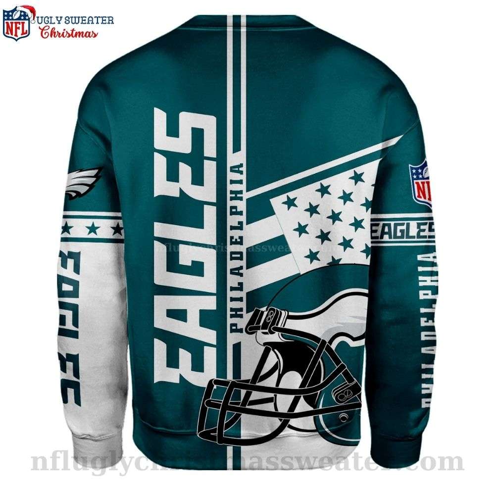 Outstanding Eagles Pride - NFL Philadelphia Eagles Logo Print All Over Ugly Christmas Sweater