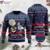 NFL Patriots Ugly Christmas Sweater – Festive Grinch Design With Patriots Logo