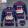 Patriots Logo Print Christmas Sweater – American Flag Skull Graphic On Fire