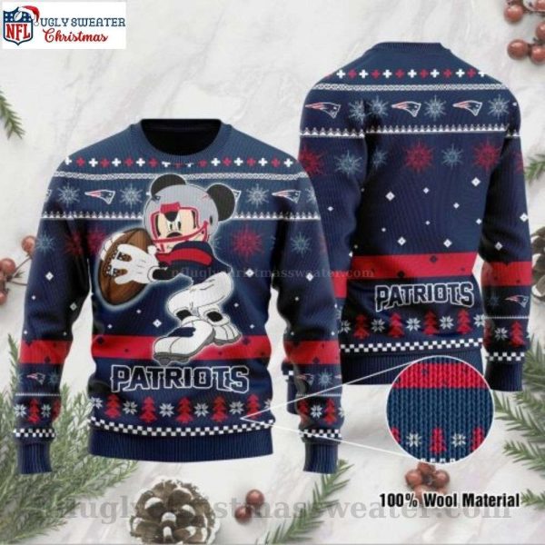 Patriots Mickey Mouse Ugly Christmas Sweater – A Fan’s Must-Have