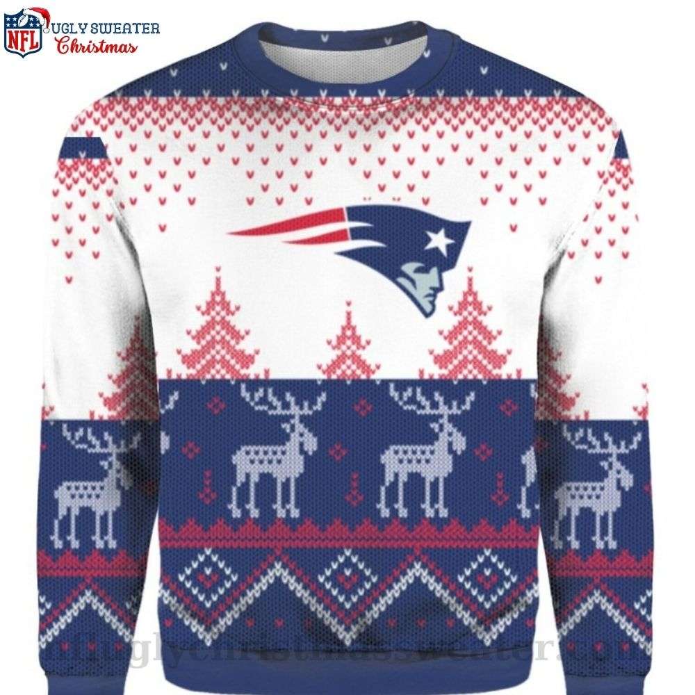 Patriots Ugly Sweater - Celebrate The Season With Christmas Motifs