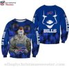 Personalized Buffalo Bills Christmas Sweater – Logo Print With Festive Santa Claus