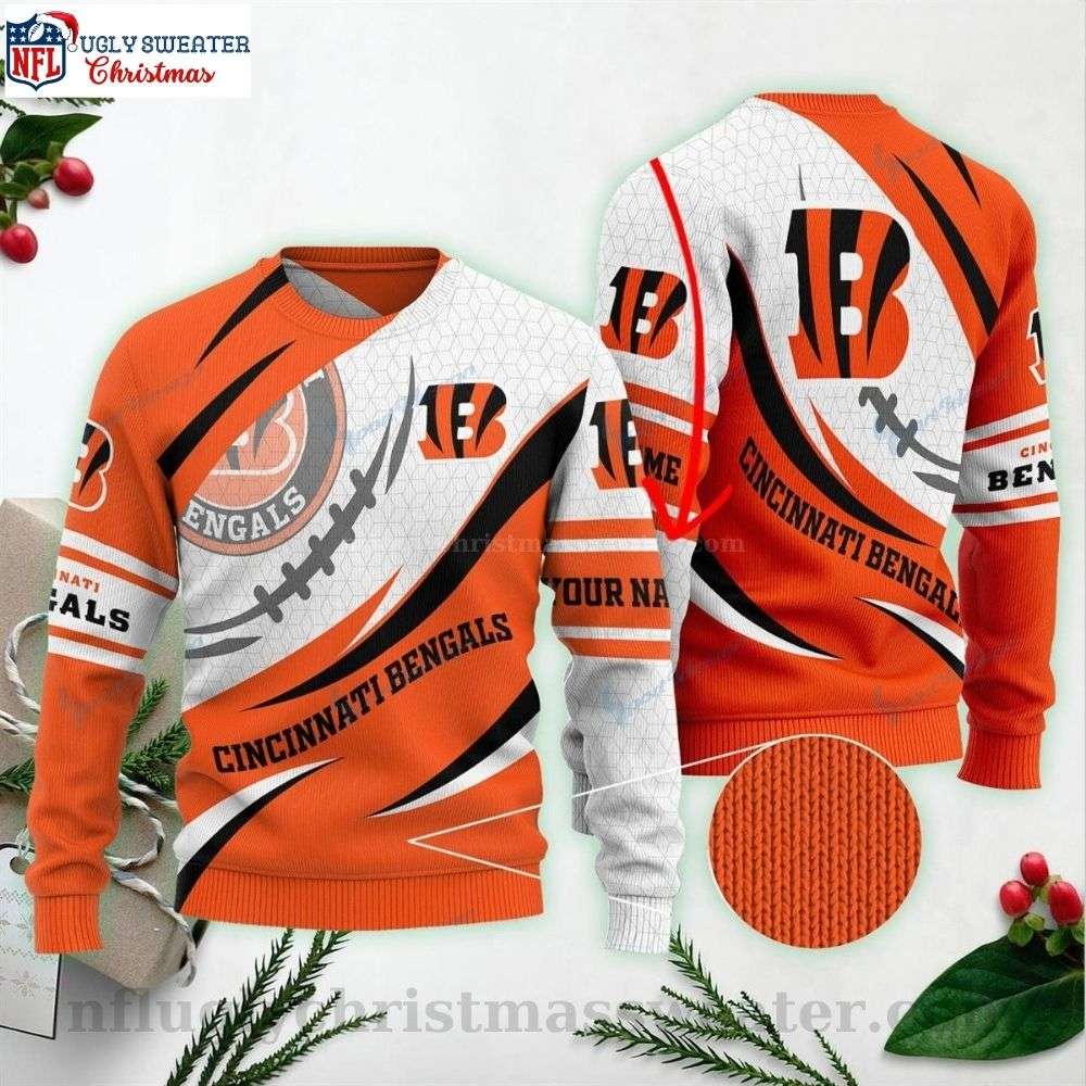 Personalized Cincinnati Bengals Ugly Christmas Sweater - Unique Gift For Fans