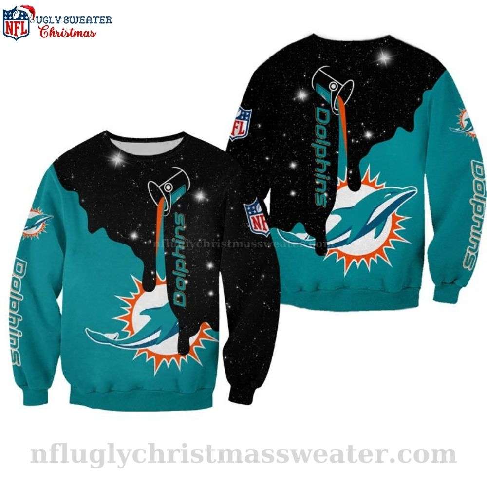 Personalized Festive Style Miami Dolphins Logo Ugly Christmas Sweater