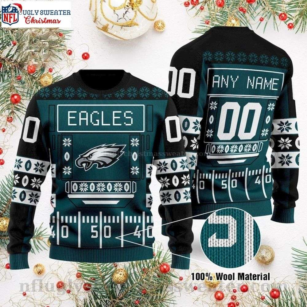 Personalized Philadelphia Eagles Ugly Christmas Sweater - Gifts for Eagles Fans