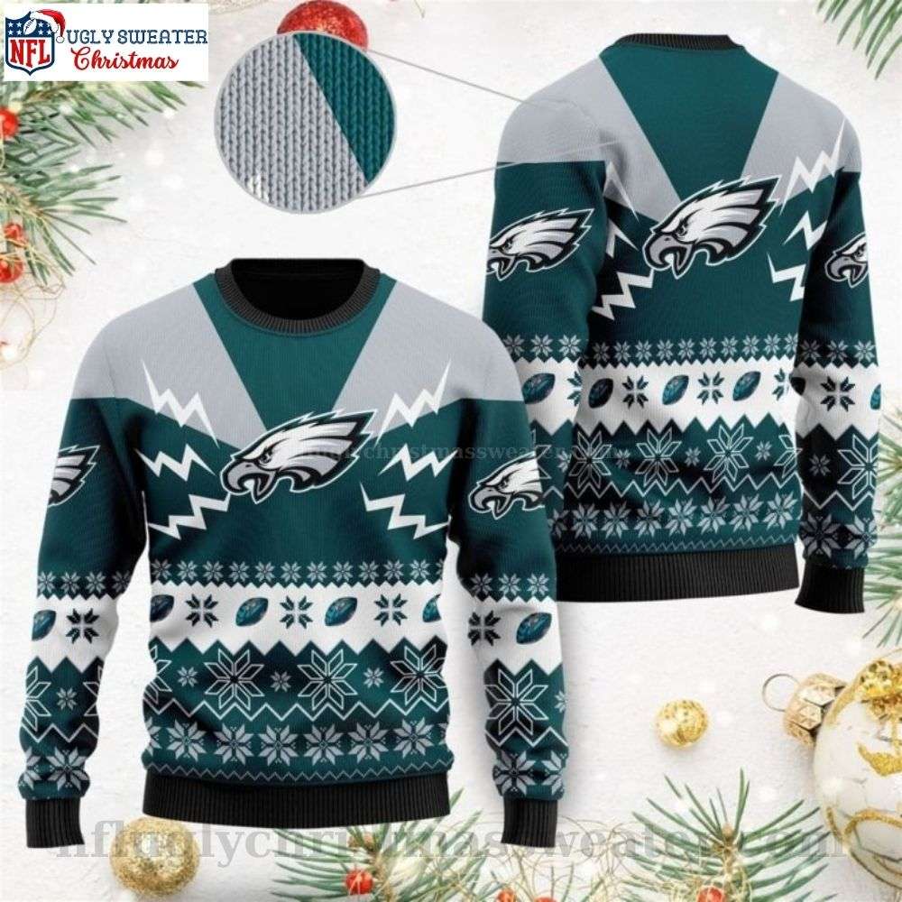 Philadelphia Eagles Logo Print - Men's Eagles Christmas Sweater