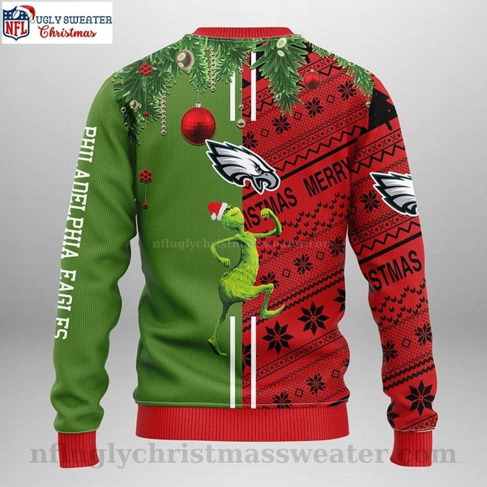 Philadelphia Eagles Logo Print Sweater - Grinch And Scooby-Doo Edition