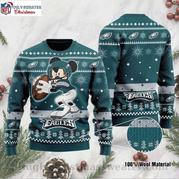 Philadelphia Eagles Mickey Mouse Funny Ugly Christmas Sweater Ugly Sweater – Unique Gifts For Fans