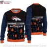 Skull Orange Blue Graphic Denver Broncos Personalized Ugly Christmas Sweater