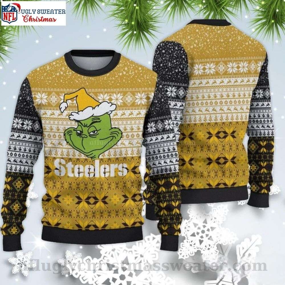 Pittsburgh Steelers Grinch - Themed Ugly Christmas Sweater
