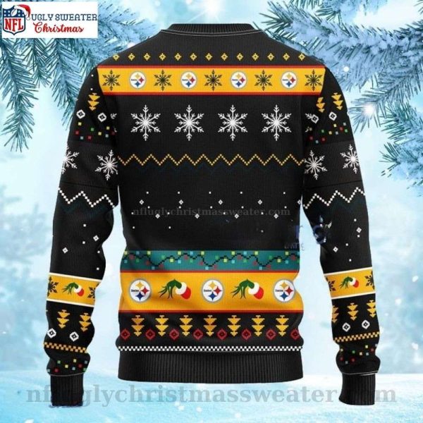 Pittsburgh Steelers Grinch With Christmas Light Ugly Sweater