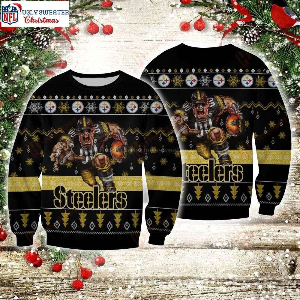 Pittsburgh Steelers Player Rushing Ugly Sweater - Unique Gift For Fans