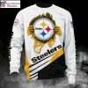 Pittsburgh Steelers Skull Santa Hat Logo Print Christmas Sweater